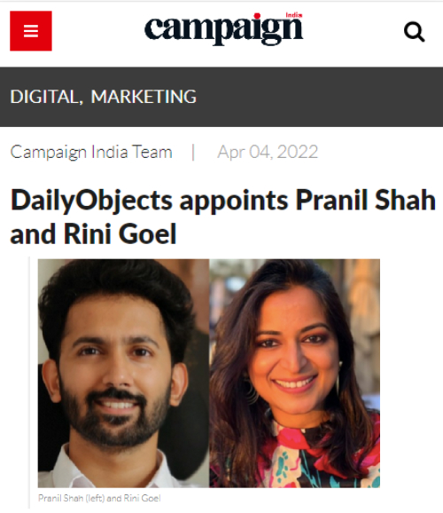 Pranil Shah Case Study 2: DailyObjects Appoints Pranil Shah as Head of Growth